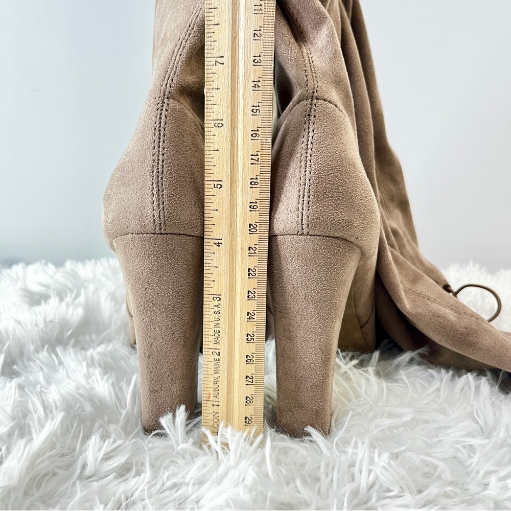 Carlos Santana Peep Toe Over the Knee Boots Size 7 - Picture 8 of 13